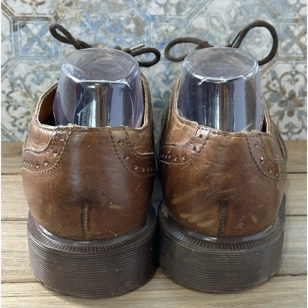 Dr. Martens Wingtip Oxford Shoes Brown England‎ Made Hipster Men's Sz 8